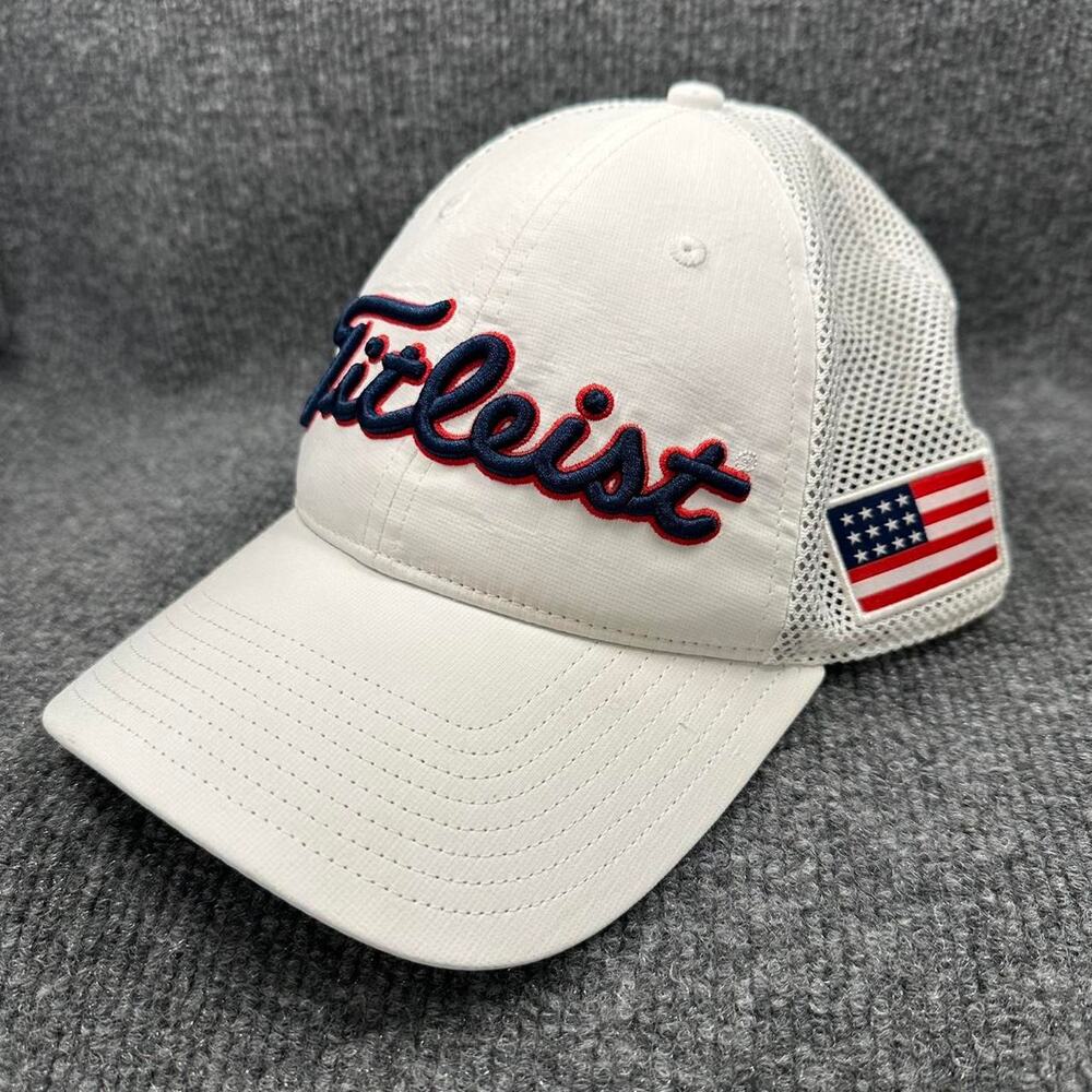 Titleist Men’s Stars and Stripes Tour SnapBack Golf Hat Red White Blue USA OSFM